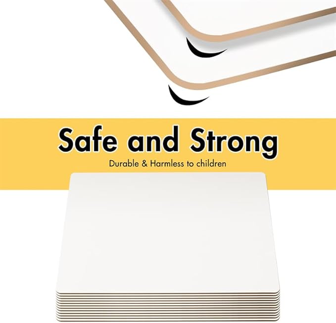 Dry Erase Boards for Classroom | 9x12 Inches, Double-Sided, Student Dry Erase Board for School and Home Learning | Personal Small White Board for Lap, Desk, Office, Kitchen | Pack of 12