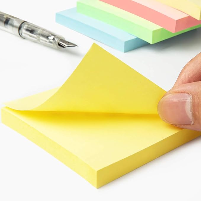 8 Pads Pop Up Sticky Notes 3x3 Refills Pastel Colors Self-Stick Notes Pads Super Adhesive Sticky Notes Great Value Pack
