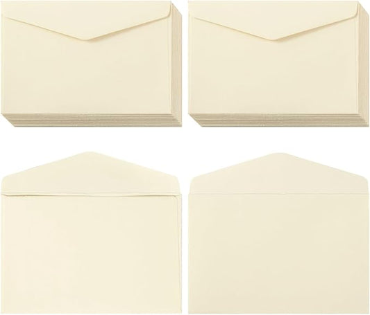 120 Pack Kraft Mini Envelopes Small Envelopes Self-Adhesive Tiny Pockets for Business Cards Christmas Holiday Small Gift Cards Invitations Cards(4.13"×2.76") (Cream Color)