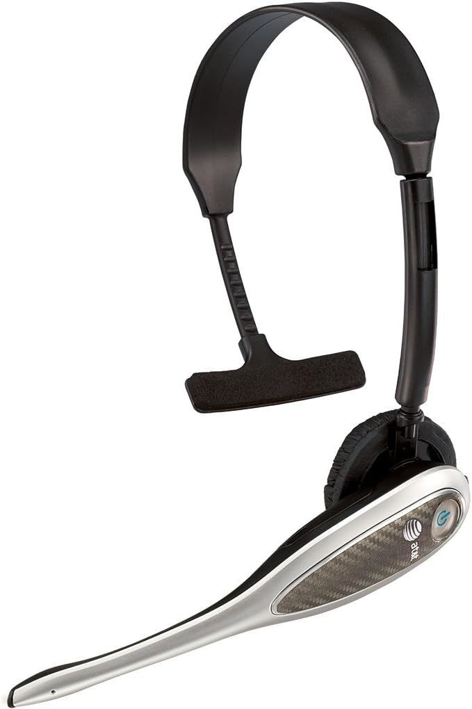 AT&T TL7912 DECT 6.0 Cordless Headset with Softphone Call Manager and Handset Lifter, Silver, Silver/gold