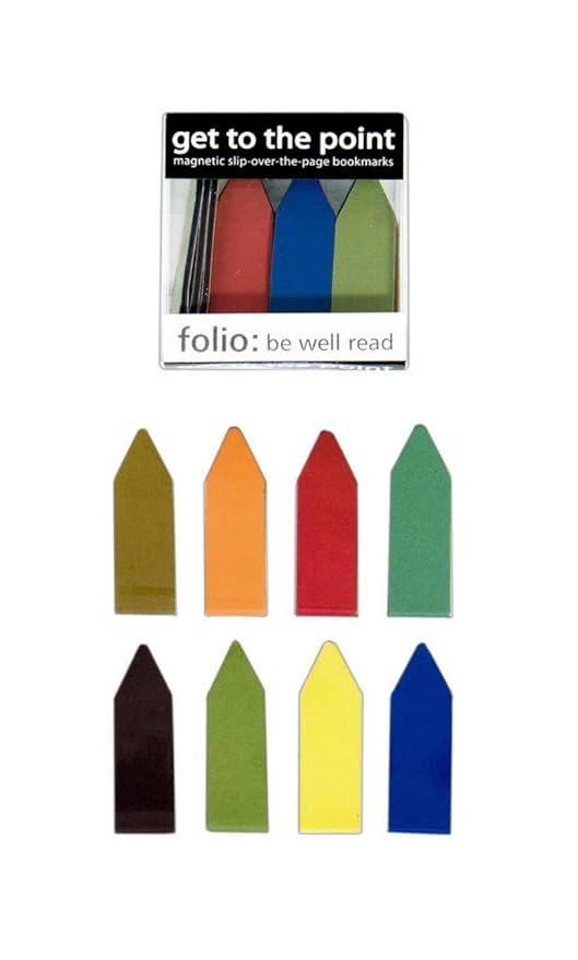 Get to the Point - (EARTHTONE - Box of 60) - Magnetic Slip-over-the-page Arrow Bookmarks (EARTHTONE - Box of 60) Arrow Line Book Marker Pack is Ideal for Men, Women, Teachers, Librarians,Teens & Kids!