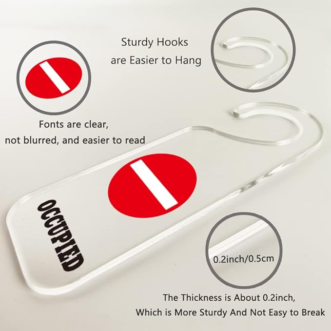 Do Not Disturb Door Sign Engraved Acrylic Hanger Handle Home Decor Acrylic Banner Acrylic Hanging Sign Door Plaque Handmade Office Hanging Sign Occupied