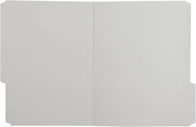 Amazon Basics File Folders, Letter Size, 1/3 Cut Tab, Gray, 36-Pack