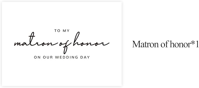 Matron of Honor Proposal Gifts for Wedding Day, To My Matron of Honor On Our Wedding Day Cards.（Matron of Honor B）