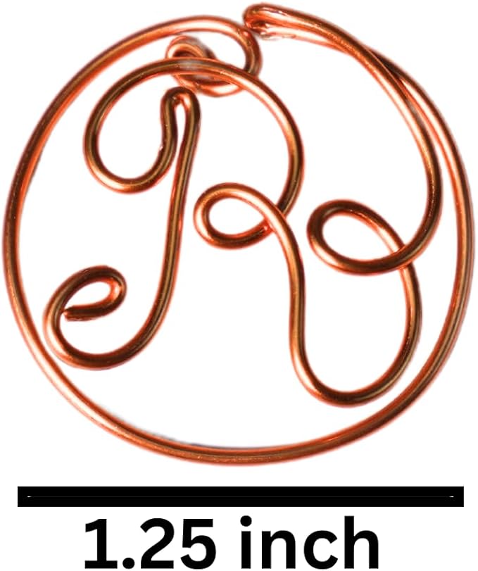 Personalized Initial Copper Bookmark, Set of 5, Handmade Copper Gift for Her, Him, Couple on Birthday, Wedding Anniversary, Alphabet Bookmark (R)