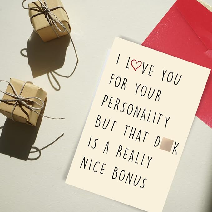 Cheerin Funny Anniversary Card with Envelope - Anniversary Card - Romantic Birthday Cards - Funny Gift for Husband or Boyfriend from Wife or Girlfriend