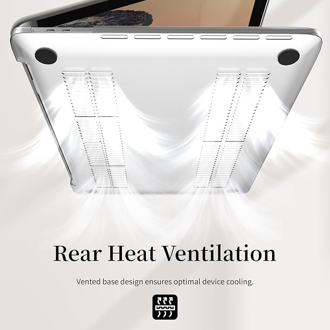 Velvet White Ripple Design for MacBook Pro 13 inch Case A2338 A2289 A2251 A2159 A1989 A1708 A1706 (2024-2016)