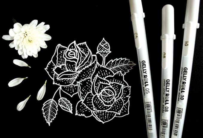 Sakura Gelly Roll Classic 10 Bold Point Pen (3 Pack), 3 Count (Pack of 1), White