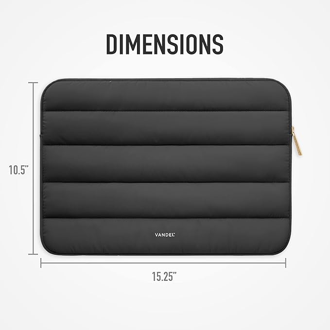 Vandel - Puffy Laptop Sleeve 15-16 Inch Sleeve for Women and Men. College Student Gifts for Christmas, MacBook Pro 16 Inch Case, 15.6 Inch HP Carrying Case Asus/Dell/HP Laptop Case 15.6 Cover