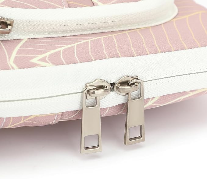 canvaslife 360° Protective Laptop Sleeve Case Bag with 4 Pockets for MacBook Pro 16 inch and 15 inch-15.6 inch Laptop (Golden leaf)