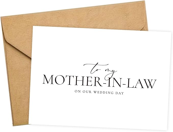 Mother In Law Wedding Day Card, Mother In Law Of The Bride/Groom Gifts, To My Mother In Law On Our Wedding Day. （Mother-in-Law A）, 6*4