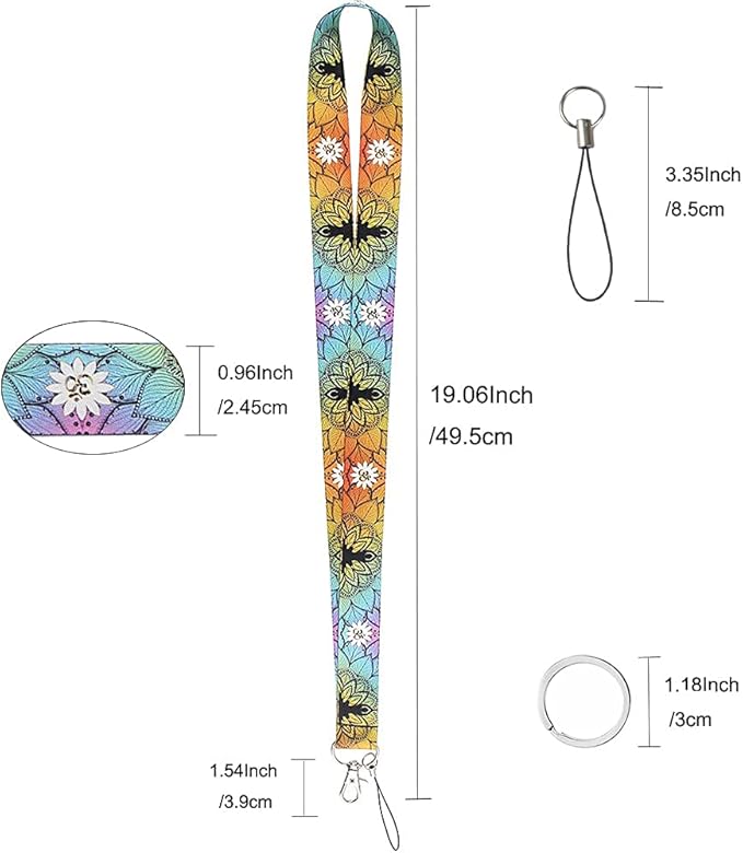 Yiflin Cute Neck Lanyard for Keys, Wallet, Id Card Holder, Cool Keychain Lanyard for Women, Men, Teacher