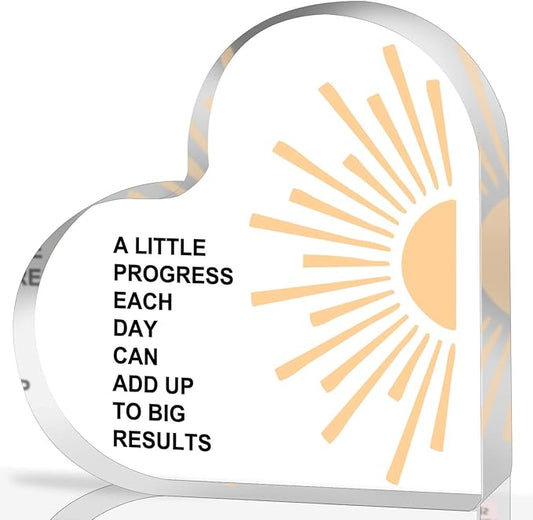 Mental Health Awareness Decor, Psychotherapy Affirmations Heart Acrylic Sign, School Counselor Sign, Inspirational Positive Sayings Gifts for School Home Therapy Office Living Room Bedroom