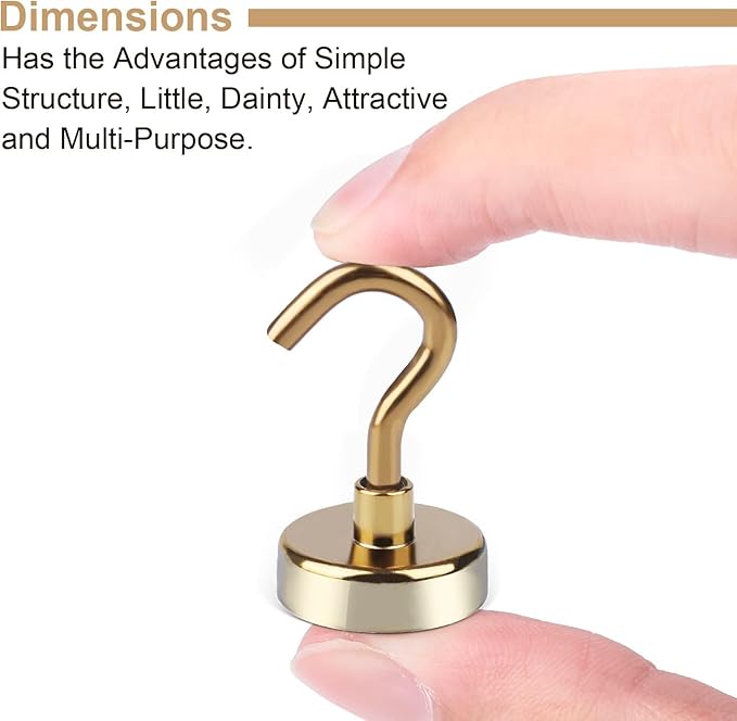 DIYMAG Magnetic Hooks, 30Lbs Strong Heavy Duty Cruise Magnet S-Hooks for Classroom, Fridge, Hanging, Cabins, Grill, Kitchen, Garage, Workplace and Office etc, (20 Pack-Yellow)