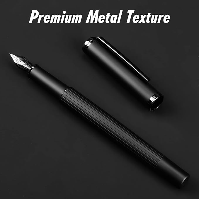 JINHAO Fountain Pen Extra Fine Nib, Includes Ink Cartridges & Converter, Perfect Weight, Optimal Flow, No Skips