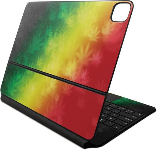 Skin Compatible with Apple Magic Keyboard for iPad Air 13-inch (M2) 2024 - Rasta Rainbow - Premium 3M Vinyl Protective Wrap Decal Cover - Easy to Apply | Crafted in The USA by MightySkins