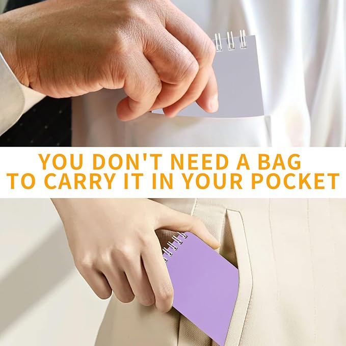 Pocket Notebook Small Notepad Pocket Notepad Small Spiral Notebooks 3X5Inches (6-brown)