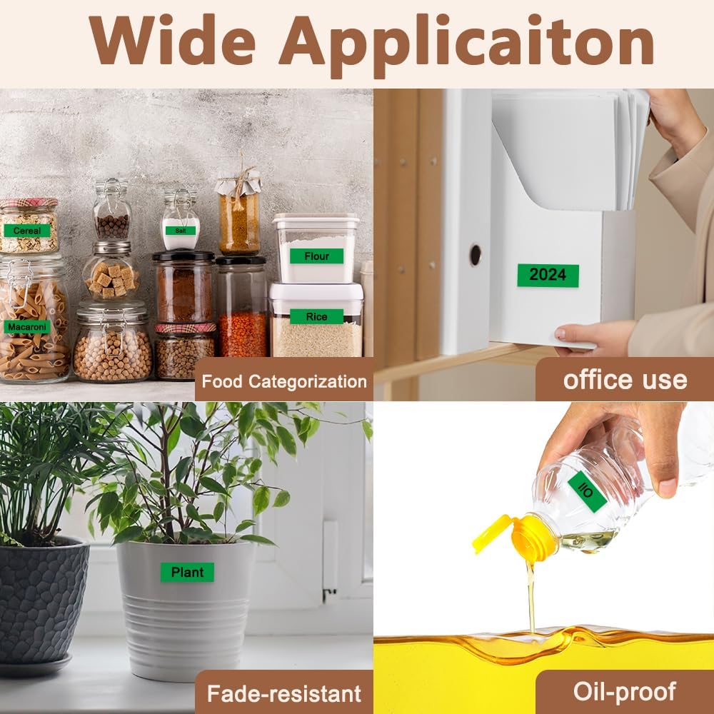 Hehua 24mm 1 inch Laminated Green Tape Compatible for Brother P-Touch TZe-751 TZe751 TZ-751 TZ751 TZe TZ Label Tape for Ptouch PT D600 D610 P710bt, 1'' x 26.2ft Black on Green, 3 Pack