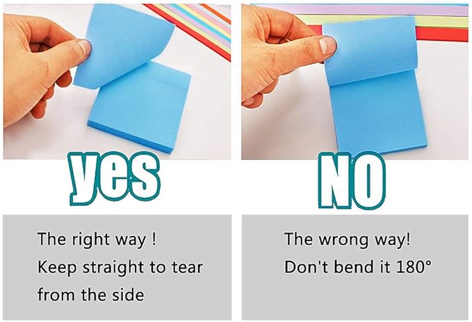 SIMONA Sticky Notes 3x3 in, 6 Color Bright Colorful Sticky Pad, 6 Pads/Pack, 100 Sheets/Pad, Self-Sticky Note Pads (Yellow, Green, Blue, Orange, Purple, Rose) …