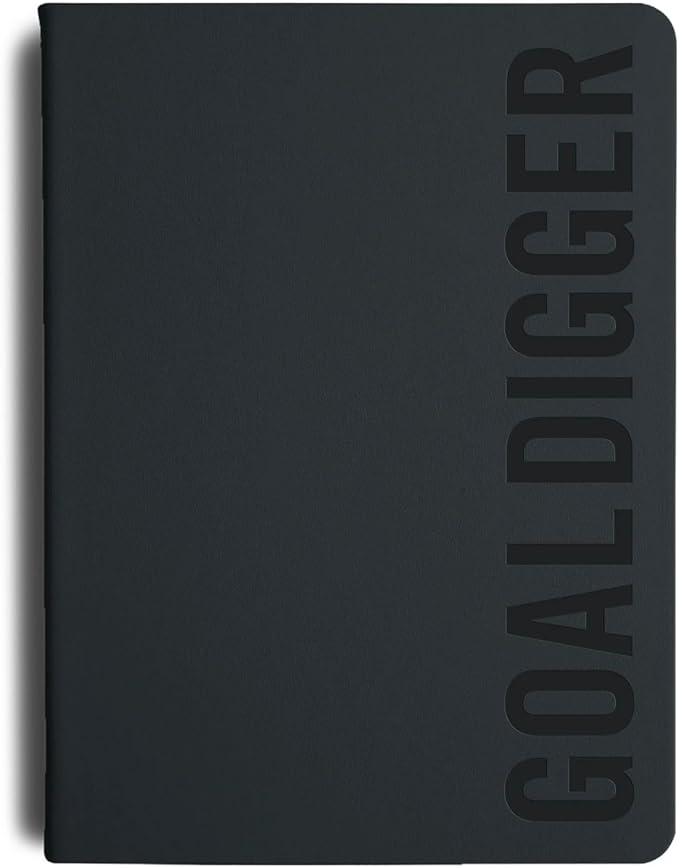 MiGoals Weekly Planner 2025 - Goal Digger Journal for Gratitude, Progress and Habit Tracking, B5 (Black)