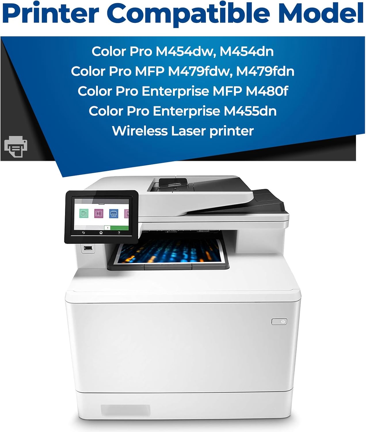 414A Toner Cartridges 4 Pack Color Laser Jet Pro MFP M479fdw M454dw Replacement for HP 414A Toner 414X for HP414X HP414A Works for Color Pro MFP M454dw M454dn M479fdw M479fdn Enterprise M480f M455dn