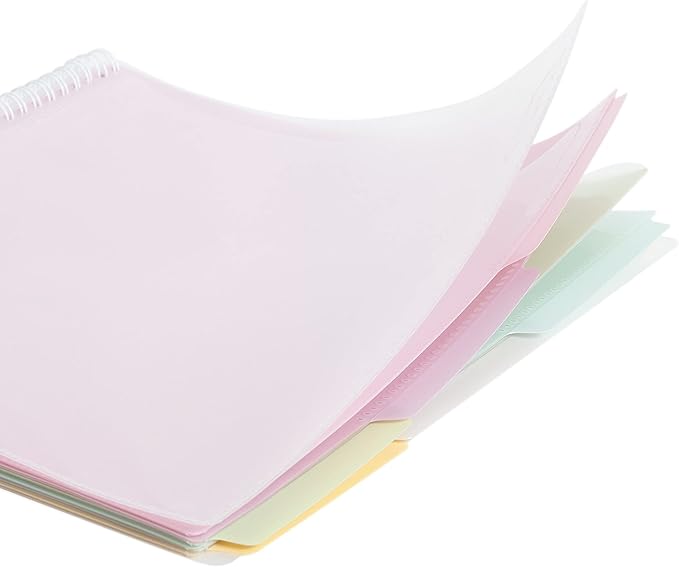 Smead Poly Project Organizer, 6 Tabs, 12 Pockets, Letter Size, Pastel (89208) (Pack of 1)