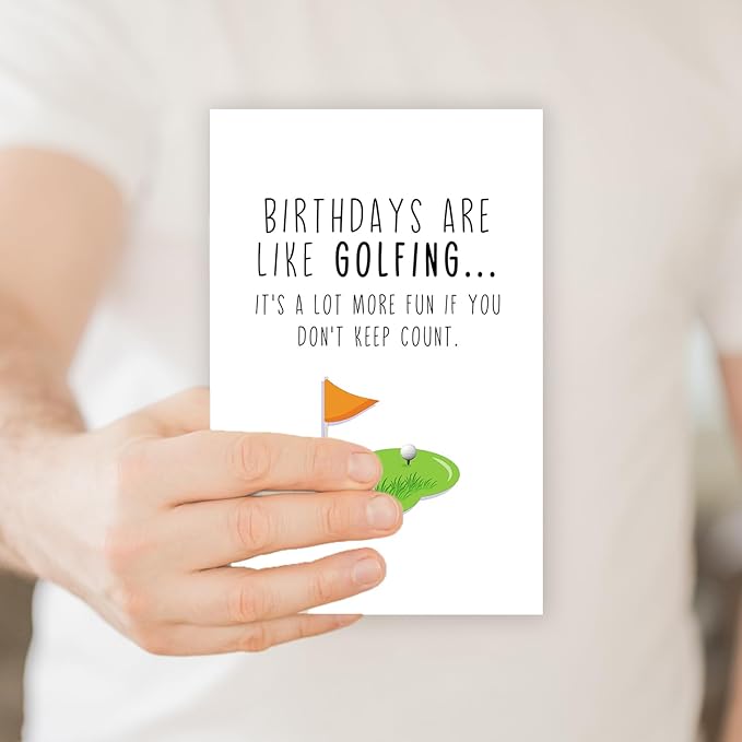 Funny Golf Birthday Card for Men Women,Happy Birthday Gift for Golfer,Golf Birthday Card for Husband Boyfriend Dad Brother boss
