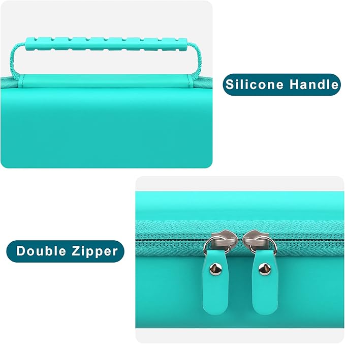 Canboc Carrying Case for NIIMBOT B21 B1 Inkless Label Maker, Portable Mini Bluetooth Thermal Label Printer Storage Bag fit Label Paper, Cable, Turquoise (Case Only)