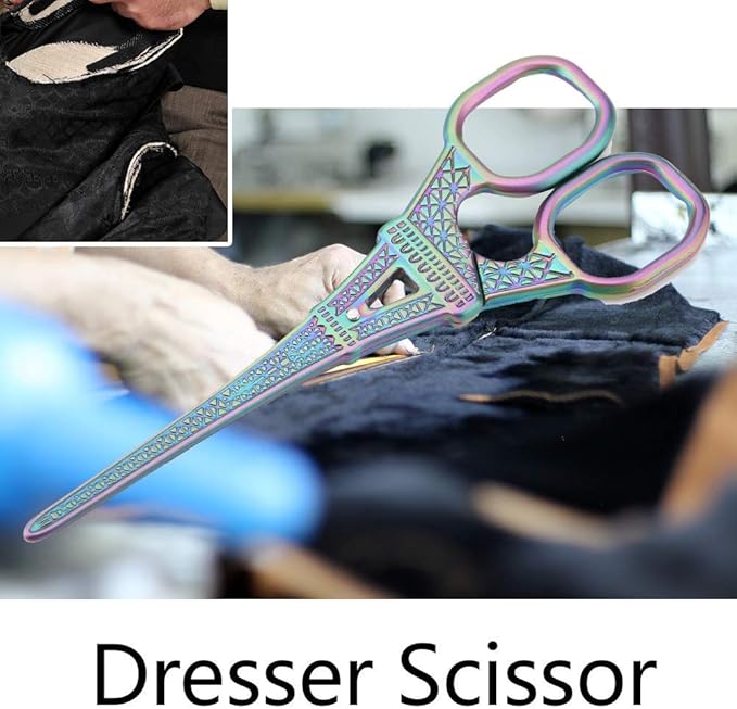 Eiffel Tower Scissors, Stainless Steel DIY Fashionable Sewing Shears Art Work Dresser Embroidery Tool (multicolour)