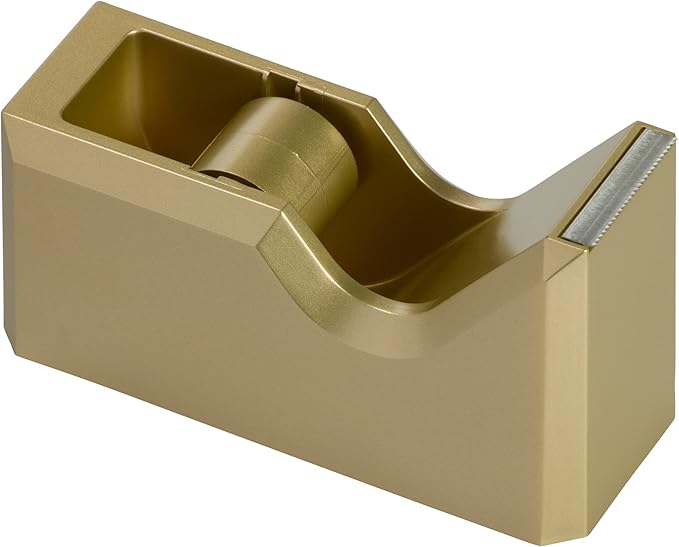 JAM PAPER Colorful Desk Tape Dispensers - Gold - Sold Individually