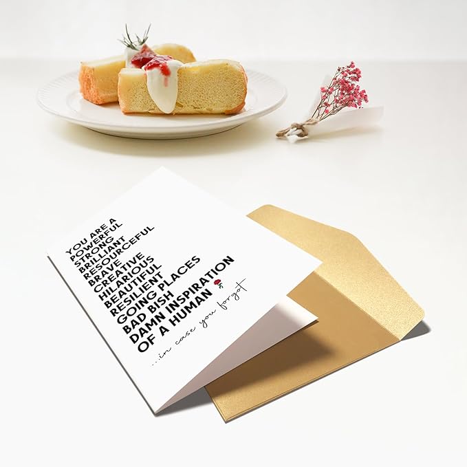 Chenive Funny Encouragement Card for Women, Affirmation Card, Motivational Card, New Job Card, Promotion Card, You Are An Inspiration of A Human In Case You Forgot JCCNB253