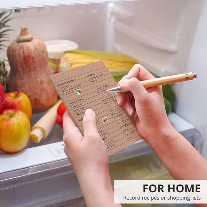 Lined Sticky Notes, 8 Pads, 4x6 inches Aesthetic Sticky Note Pads with Lines, Neutral Boho Self-Stick Note Pads, Perfect for Office Home School Desk Accessories, 35 Sheets/pad - Vintage Colors