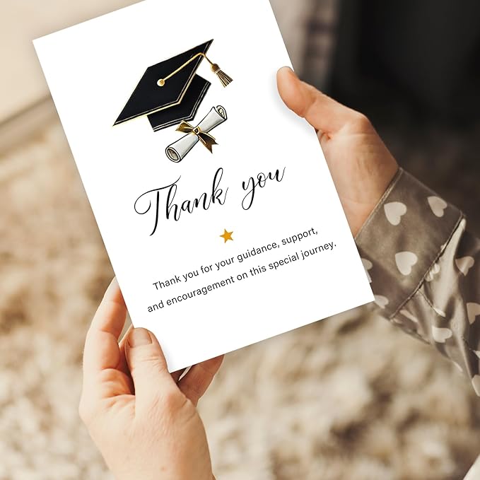 Funny Graduation Thank You Card with envelopes, Teacher Thank You Gifts for Women Men