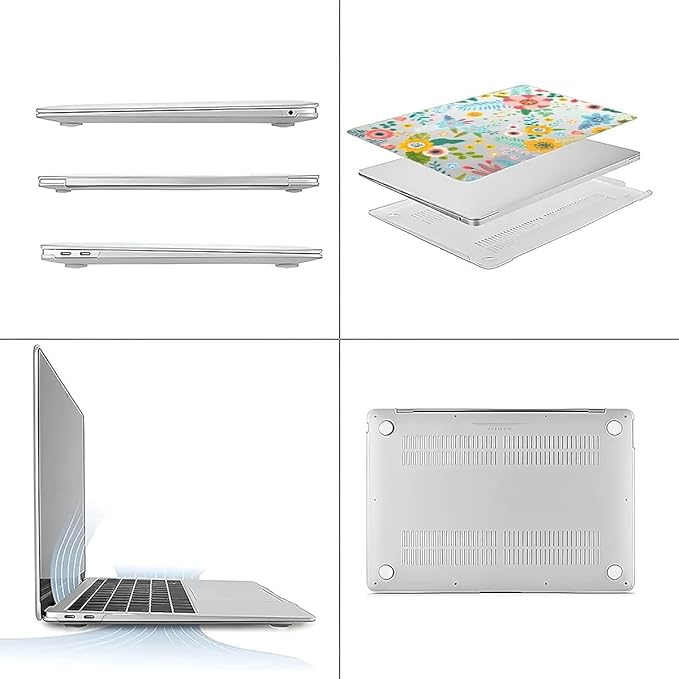 Compatible with 13.3 Inch MacBook Retina A1425/A1502, Abstract Flower Hard Plastic Shell Cover Case