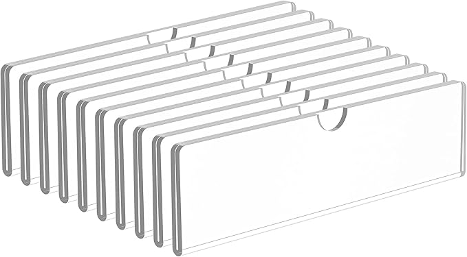 Acrylic Wall Name Plate Holder, Office Name Plate with Adhesive Tapes, Door Name Plate Wall Nameplate Clear Sign Holder Frame, 2"x8", 10 Pack