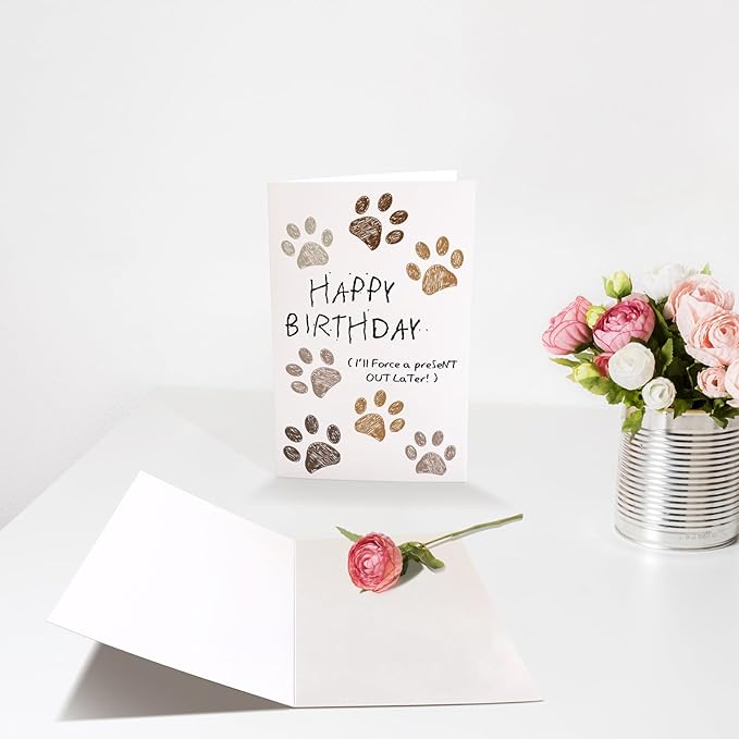 Chenive Funny Birthday Card for Dog Lovers - Cute & Happy Birthday Card for Dog Owners