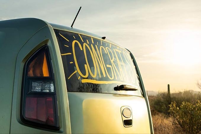 Glass Pen Window Marker: Liquid Chalk Markers for Glass, Car Marker or Mirror Pen with Washable Paint - Graduation Car Windows, Storefront Window, Wedding, Parade, Party & Holiday (Green, Fine Tip)