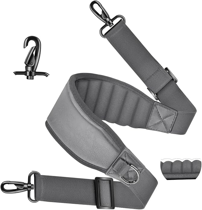 ZINZ 3D Air Cushion Bag Strap 59 inch Adjustable Belt with Padded & Dual Clasps & Swivel Hooks, Comfort Strap for Bags