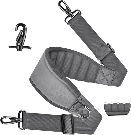 ZINZ 3D Air Cushion Bag Strap 59 inch Adjustable Belt with Padded & Dual Clasps & Swivel Hooks, Comfort Strap for Bags
