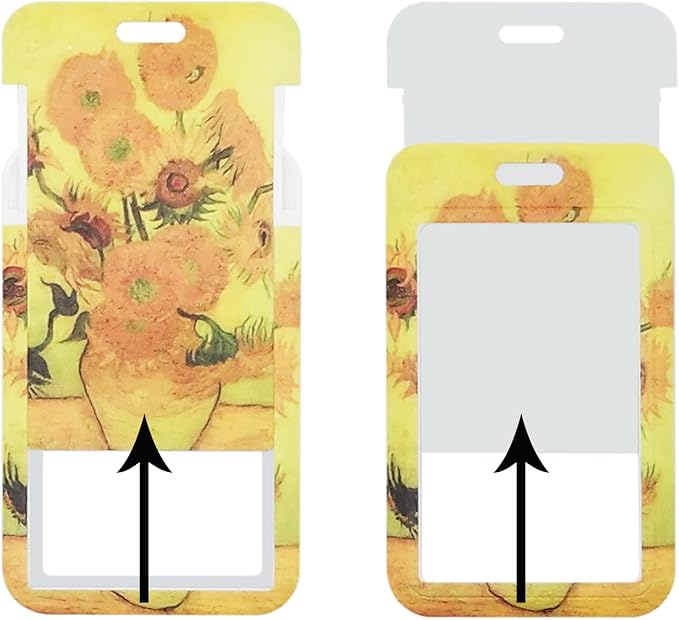 2Pack Detachable Lanyard with ID Badge Card Holder Silky Keychain Lanyards Keys Neck Strap with Metal Lobster Clip Clasp and Charm Hard Card Case for Women Men Adults (2)