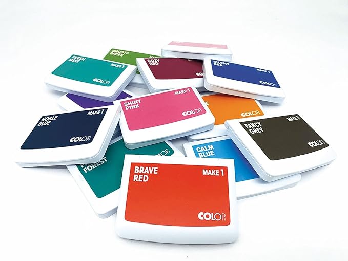 COLOP Make Series, Ink Stamp Pads, with Non-Toxic Premium Ink, Water-Based Acid-Free (Shiny Pink, Make 1-1-15/16" x 3-1/2")