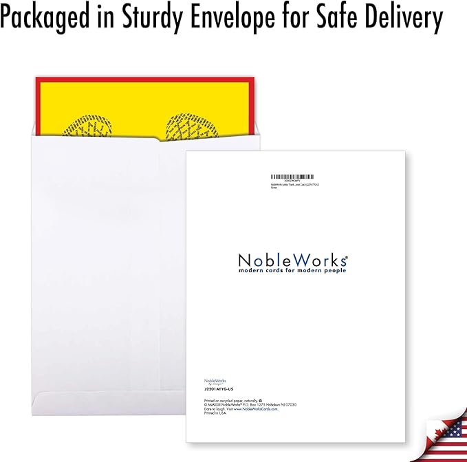 NobleWorks - Jumbo School Teacher Thank You Greeting Card From Us 8.5 x 11 Inch with Envelope (1 Pack) Team Sports Gratitude, School Athlete Appreciation Notecard, Lacrosse Coach J2201ATYG-US