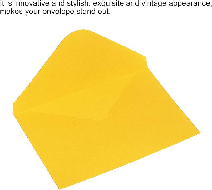PATIKIL Mini Envelopes, 50 Pack Gift Cards Business Cards Envelope for Greeting Weddings, Yellow