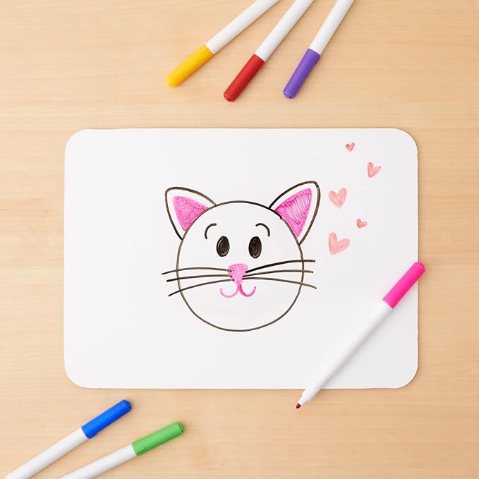 Juvale 12 Pack Double Sided Small Dry Erase White Boards with Lines - Whiteboards for Students and Classroom Supplies (9x12 in)