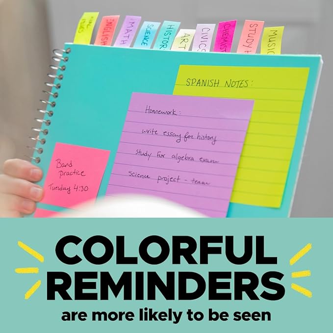 Post-it Flags in Portable Dispenser, 100 Flags/Pack, .47 in x 1.7 in, 20 Each of Red, Bright Orange, Yellow, Green, and Blue (683-5CF)