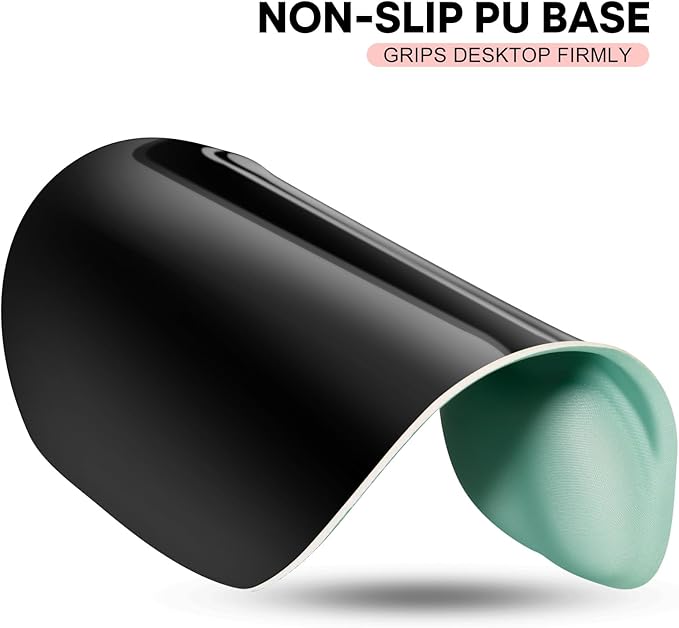 JIKIOU Mouse Pad, 2 Pack Ergonomic Mouse Pads with Comfortable Gel Wrist Rest Support and Lycra Cloth, Non-Slip PU Base for Easy Typing Pain Relief Durable and Easy to Clean Small Pastel Green