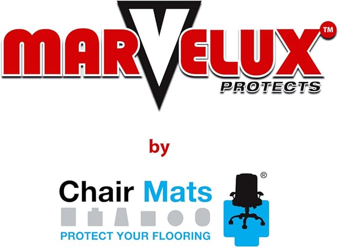 Marvelux Office Chair Mat for Low Pile Carpets 45" x 53” Clear Vinyl Protector Mat for Under Desks, Rectangular PVC Carpeted Floor Mat for Gaming Chairs and Computer Desks