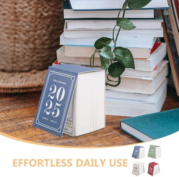 Operitacx Mini Desk Calendar 2025, 8pcs Tear Off Desktop Calendar 2025 Mini Daily Calendar Table Calendar for Scheduler Planner Agenda Organizer Home Office