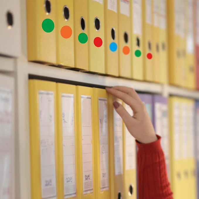 1200 Pieces 0.75 Inch Round Color Coding Label Garage Sale Stickers Blank Yard Price Permanent Adhesive Dots Stickers,Easily Writable with Perforation Line (Green) circle-green2