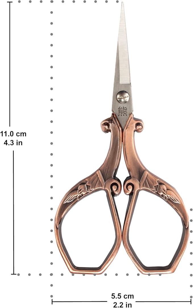 JubileeYarn Chinese Wing & Cloud Embroidery Scissors - Copper - 30 Scissors